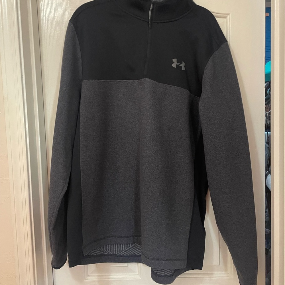 Under Armour Black and Gray Quarter-Zip